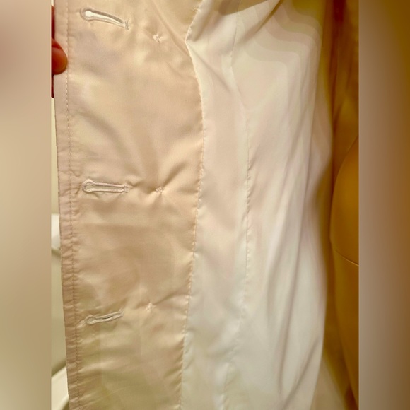 DESIGNER! DONCASTER COLLECTION!🌸100% SILK PEACOAT/DUSTER/White/Size-10 - Picture 11 of 16